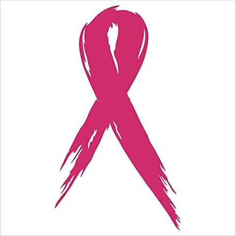 Crawford Graphix Breast Cancer Awareness Ribbon Car Vinyl 2 Pack (5" Pink) Cover