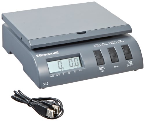 Brecknell 335-35 Electronic Postal Office Scale, 35lb/16kg Capacity, 0.2oz/5g Readability