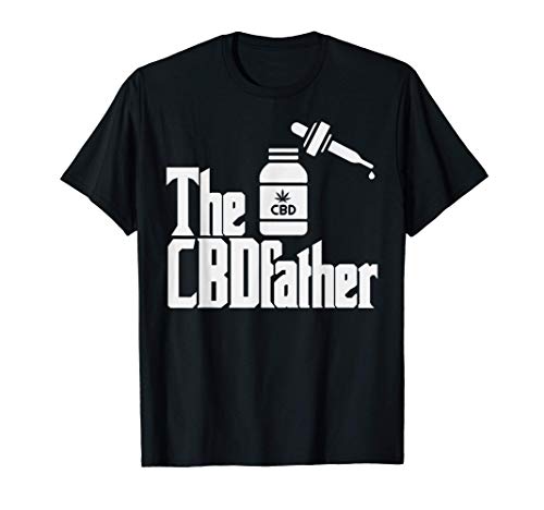 Uomo Funny Fathers Day The CBD-father CBD Hemp Oil Dad Gift Men Maglietta