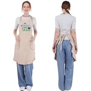 Fairys gift funny cooking aprons for women embroidered womens apron cute kitchen apron for cooking baking thanksgiving christmas birthday cooking gifts for women mom wife grandma baker chef  urban country home decor
