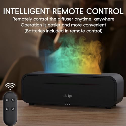 Image of Smart Aroma Diffuser with Free 15ml Oil Ultrasonic Essential Oil Diffuser with Music Reactive RGB LED Lights, Remote Control, Timer, Ultra Quiet Humidifier for Home Office Bedroom