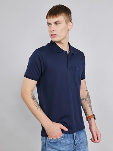 Image of Monte Carlo Mens Regular Fit Half Sleeve Solid Polo Neck T-Shirt (Pack of 1)