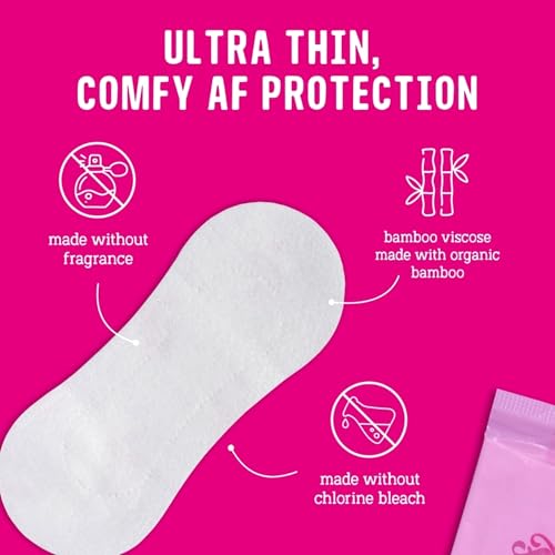 Image of Flo - Daily Liners (24 Pack) - Organic Bamboo Panty Liners for Women - Very Light Flow - Wrapped, Ultra-Thin - Absorbent, Soft & Breathable - Fragrance Free - Vegan & Cruelty Free