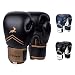 Trideer Pro Grade Boxing Gloves, Kickboxing Bagwork Gel Sparring Training Gloves, Muay Thai Style Punching Bag Mitts, Fight Gloves Men & Women (Black & Gloden, 16 oz)