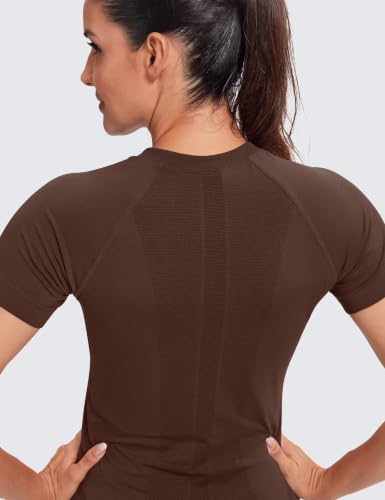 Image of MathCat Seamless Short Sleeve Workout Tops for Women