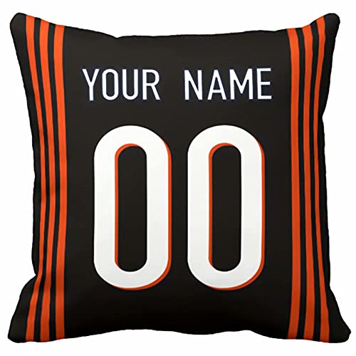 Image of ANTKING Cincinnati Throw Pillow with Custom Name and Number Personalized Gift for Men Women Boys