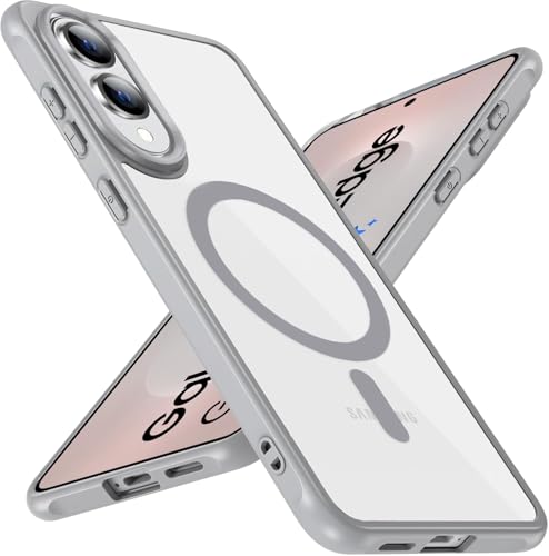 Image of DIZORO Compatible Samsung S25 5g Case,Compatible with MagSafe, Non Yellow Military-Grade Drop Protection & Hard PC Back Cover Slim Transparent Anti-Scratch Shockproof Phone Case -Titanium Grey