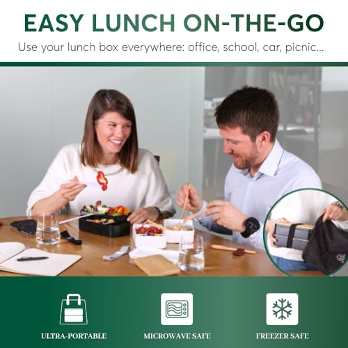 Umami ZM Boîte à Lunch Box, Polypropylene, Black & Marble (L), L - 1200 ml - Image 3