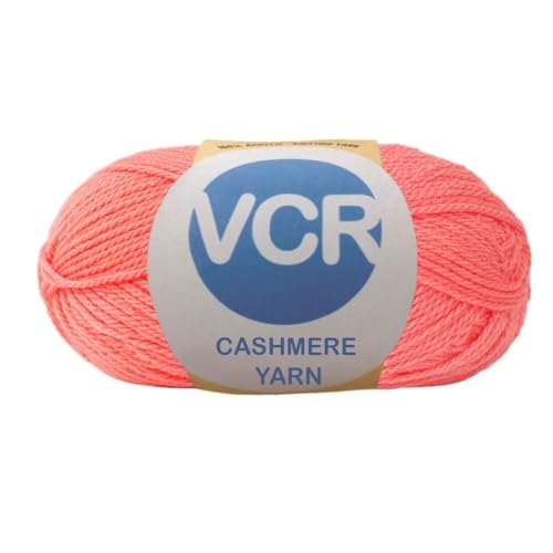 Image of VCR Vibrant Peach Cashmere Knitting Yarn, 100 Grams Hank, 265 Meters Length, Acrylic 75% and Nylon 25%, Soft Crosia Thread for Crochet and Knitting, Suitable for Sweaters, Pullovers and Jackets