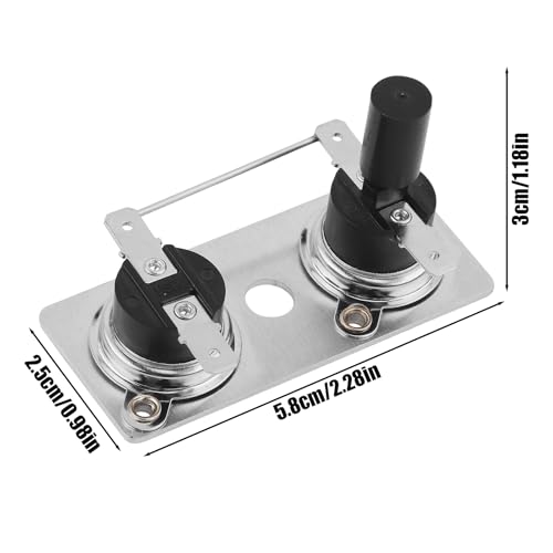 Image of Thermostat Switch for Suburban 232306, RV Water Heater Thermostat Switch and Button Cap Compatible with Suburban RV Water Heater Parts for 232306 T-Stat /Limi 12V