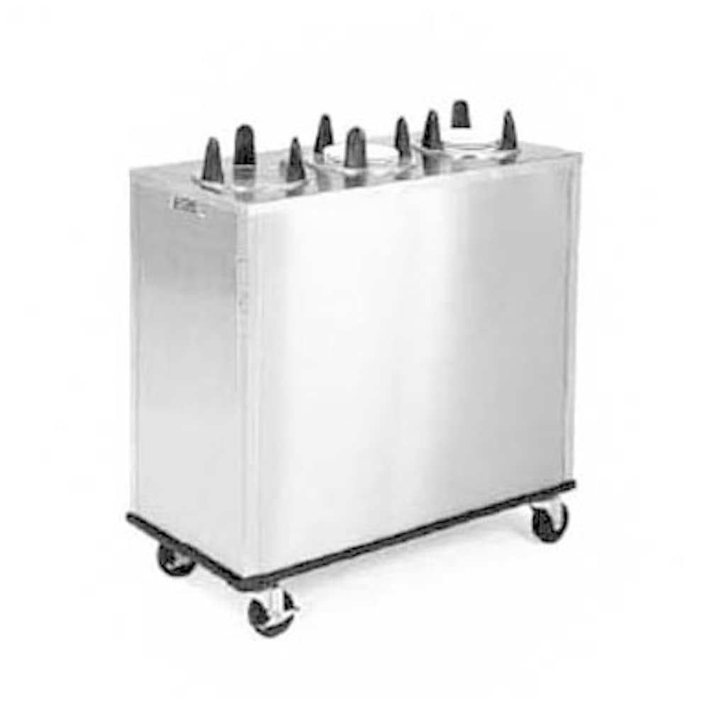 Lakeside 5310 Non-Heated Cabinet Style Mobile Dish Dispenser, Three Tubes & 10-1/8