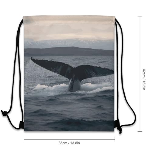 Drawstring Backpack Humpback Whale Tail Ocean Drawstring Bags Gym Bags for Men Women Draw String Bags Yoga Cinch Bag2