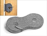 YouniKit Türstopper Klinke für Zimmertüren 3 Türschoner Filz Wollfilz Stoßschutz hellgrau dunkelgrau Türsicherung Türpuffer Made in Germany