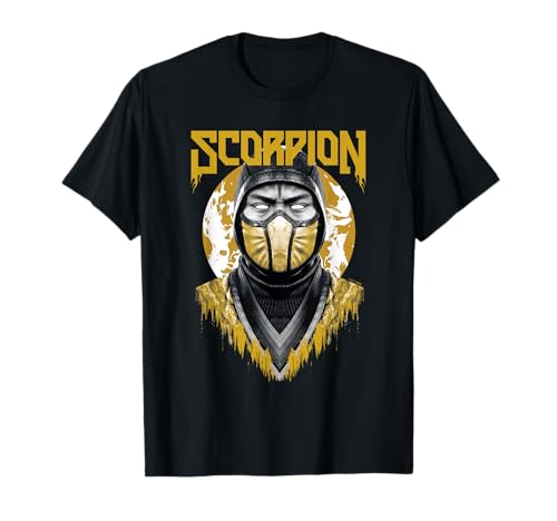Mortal Kombat Klassic Scorpion Big Face Bust Portrait Logo T-Shirt