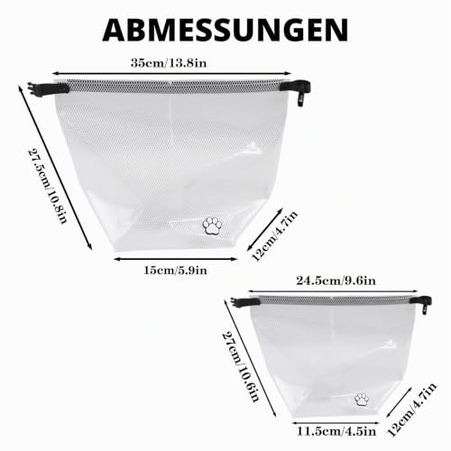Hundefutter-Reisetasche, Reisebehälter für Hundefutter, 2 Stück, wasserdicht, 10 kg, perfekt für Campingausflüge, Hundepensionen und Wochenendausflüge