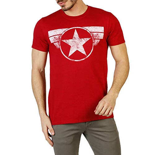 Marvel Men's Captain America Cap Logo T-Shirt