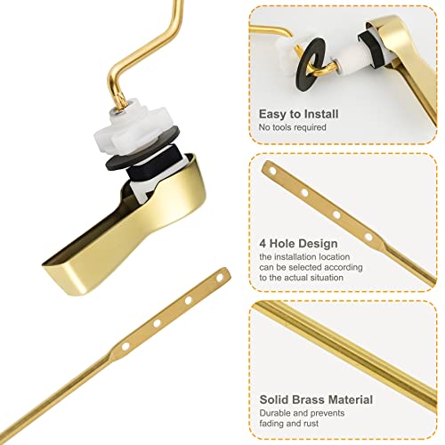 image for Hibbent 2 Pack Universal Side Mount Toilet Handle Angle-Mount Adjustab
