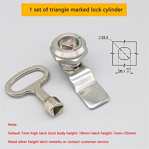 Serrure came batteuse triangle MS705 en acier inoxydable 304 pour boîte de distribution - 3