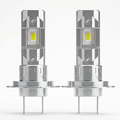 LTONXEN Bombilla LED H7, 12V 50W para Faros de Coche, 20000LM 6500K Blanc Luz Kit de Luces para Luces Largas y Cortas, 2 Pcs