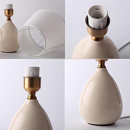 Lampe de table céramique crème pour éliminer la lumière agressive - 5