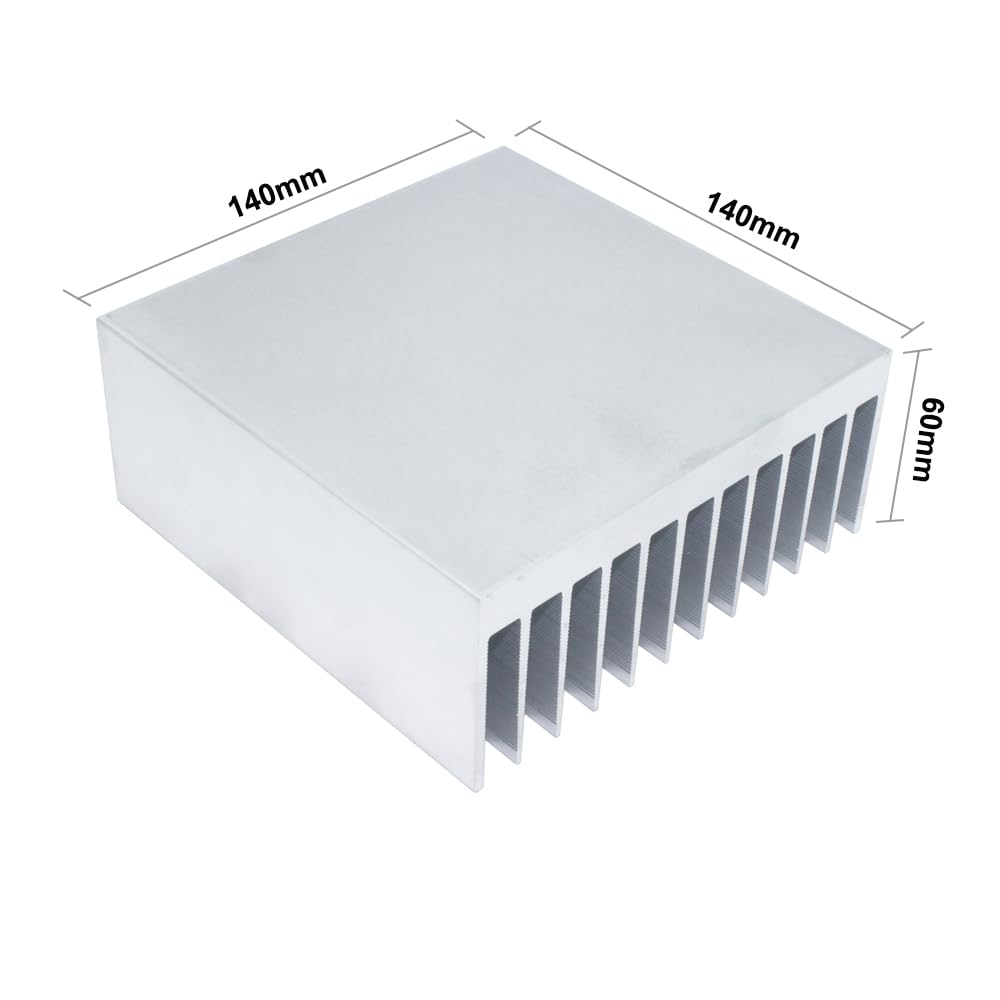 Amazon.co.jp: 大型アルミヒートシンク 140 x 140 x 60mm / 5.51 x