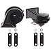 Produktbild Evermotor Universal Twin Dual Horn 12v Hupe Set für Autos und Motorräder 12V 400/500 Hz 118 db Tone Lautes (2 set)