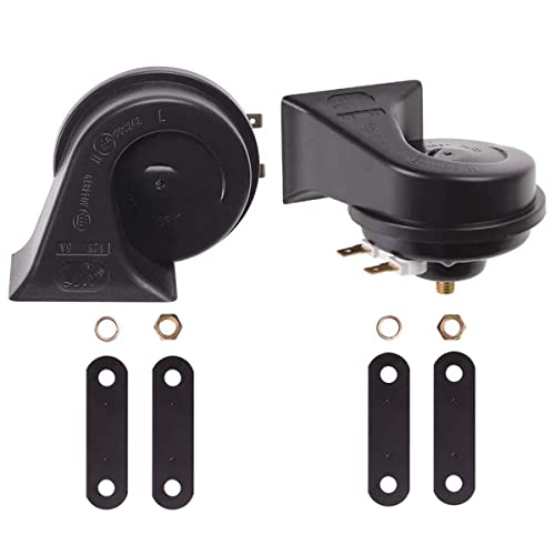 Evermotor Car Horn Universal 12v Loud Air Horn Signal Speaker for Motorcycle,Truck,Golf Cart,Moped,Scooter,ATV 118 dB Snail Horns with E-MARK(2PCS) by evermotor - Used condition - US$13.93