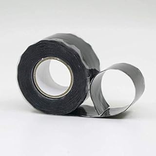 Romeda 1 Inch x 10 FT Black Self-Fusing Silicone, Thickness 0.5mm Hose Repair Tape, Heavy Duty and Leak Proof Rubber Hose Tape, Pipe for Water - Black