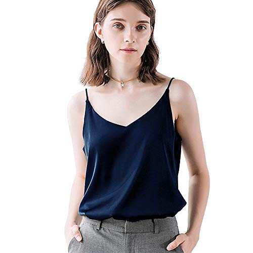IIG Classic Womens Silk Satin Camisole Top Sexy V Neck