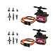 2Pcs MG90S Micro Servo Motor 9G Servo Geared Micro RC Servo Motor Smart Robot 360 Degree Compatible with Raspberry Pi Project Car Helicopter Airplane Boat