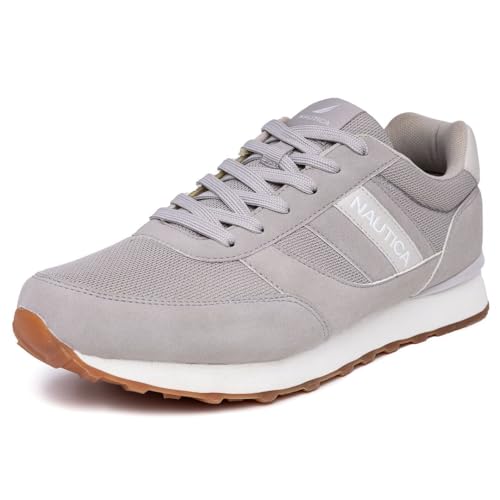Image of Nautica Men's Lace-Up Sneakers - Casual, Stylish, and Comfortable for Walking