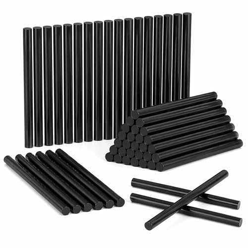 APYECKIT 90Pcs Black Hot Glue Sticks Mini Size 0.27 Dia x 4 Long Hot Melt Glue Gun Sticks for All-Temp Mini Glue Guns Multipurpose for DIY Art Craft General Repairs Home Decorations