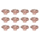 Mega Candles 12 pcs Unscented Rose Petals Flower Rose Gold Floating Candles, Hand Poured Wax Candle 3 Inch Diameter, Home Décor, Wedding Centerpieces, Baby Showers, Birthdays, Meditations, Spas
