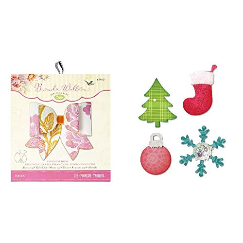 Sizzix Bigz Fustella, Papillon Francese & Allstar Fustella-Albero di Natale, Ornamenti