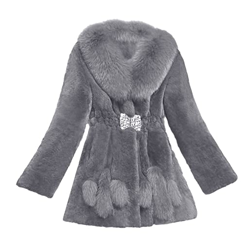 Veste polaire femme grise XL | Manteau d'hiver chaud à manches longues