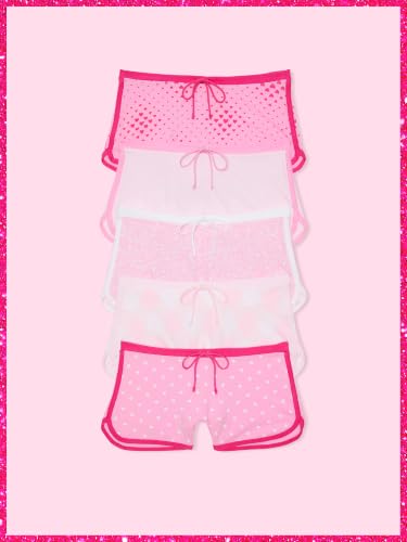 Victoria's Secret PINK | Elle 5-Pack Cotton Dorm Boyshort Panties, Elle Pink Pack, M - image 4