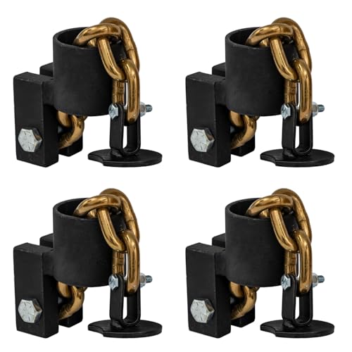 Buyers Products 19010064 Trailer Chain Tie Down, Load Limit 6,600 lbs, 4 Pack, Sturdy Anchor Point for Flatbed Floors and Trailer Beds