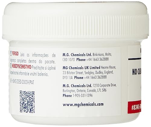 Mg Chemicals - 8341-10Ml 8341 No Clean Flux Paste, 10 Milliliters Pneumatic Dispenser (Complete With Plunger & Dispensing Tip), 50Ml (8341-50Ml) #TOP2