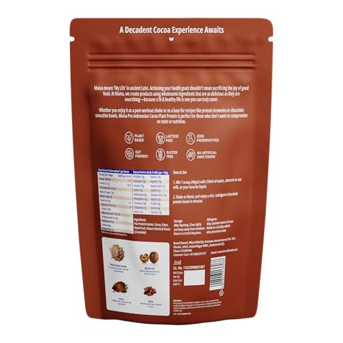 Image of Maiva Pro | Plant Protein Isolate - Indonesian Cocoa - 1kg | 25g Protein, 5g BCAA | All Essential Amino Acids | Gut Friendly, Easy to Digest | Real Dates | Vegan, Dairy Free, No Preservatives
