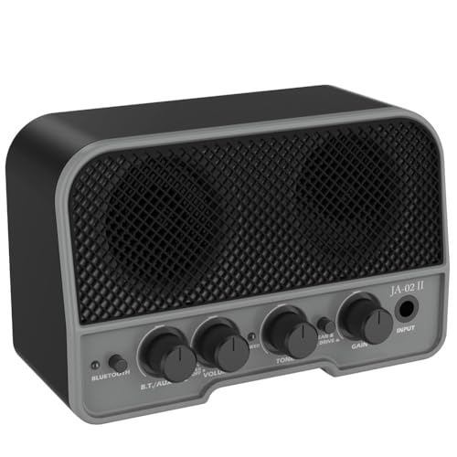 Jalzdieod - Amplificador de guitarra acústica de 5 W con canales duales, altavoz portátil de tono...