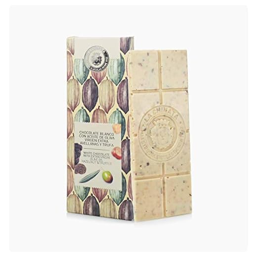 Chocolate Blanco con AOVE, Avellana y Trufa*