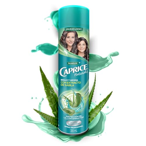 Fijadores Y Modeladores, Beauty Palmolive Spray para Cabello Caprice Naturals con Extracto de Sábila 316 ml. Brinda Máxima Suavidad. Moldea Fácilmente y Fija tu Peinado. Controla el Frizz...