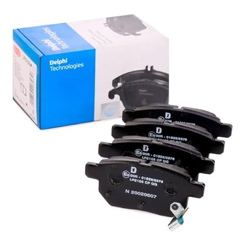 Delphi Kit Pastiglie Freni Posteriore Con Segnalatore Acustico Usura Senza Accessori LP2105 - 2
