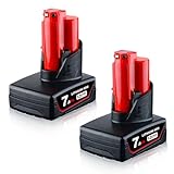 VANON Replacement for Milwaukee 12V Battery 7.0Ah 12V Battery Pack,Lithium-Ion High Capacity Batteries 12V 48-11-2411 48-11-2420 48-11-2401 48-11-2402 48-11-2401 48-11-2411 48-11-2425 (2-Pack)