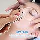 VILLCASE Meibom Drüsen Expressor, Edelstahl Augenlid-Massagepinzette, Meibom Drüsen Massage für Trockene Augen Pinzette, Anti-Rutsch-Griff, 10.5cm, Silber