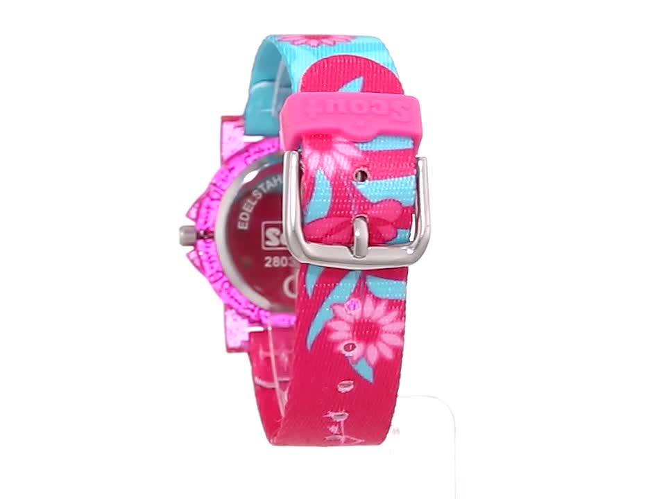 SCOUT Mädchenuhr Mit Textilband - Wasserdichte Quarzuhr Mit Einhorn Design