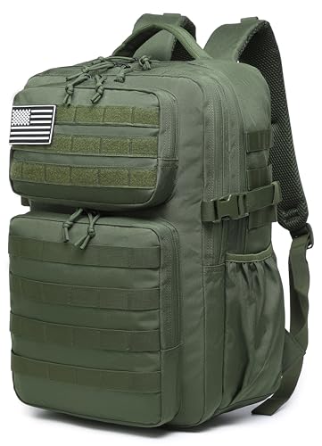 Image of Wotony Military Tactical Backpack for Men Waterproof Daypack 3 Day Assault Pack Molle Bag with Water Bottle Holder
