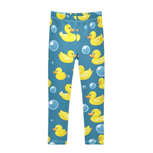Yellow Duck Girls' Leggings Toddler Doodles Cute Kids Yoga Pants Dance Active Tights 4T