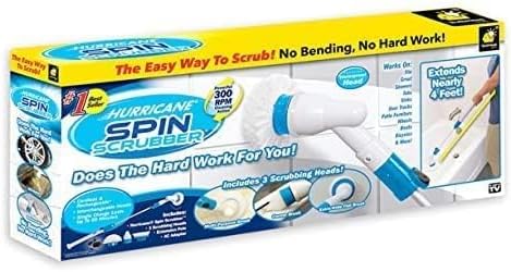 Hurricane Spin Scrubber Cordless Rechargeable Power Scrubber by BulbHead (1 Pack)