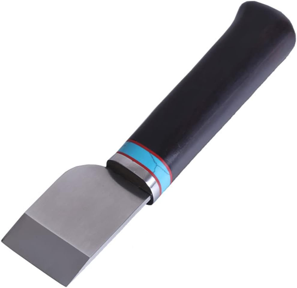 WUTA Leather Knife M390 Steel Cutting Knife Skiving Knife Edging Knife with Wooden Handle for DIY Leathercraft Cutting